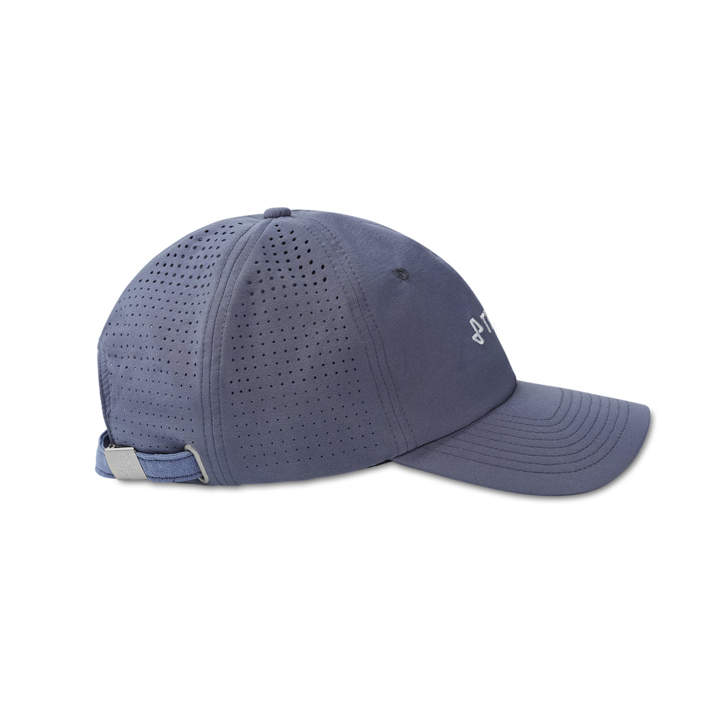 side view of Slate Grey Axis Performance Hat 