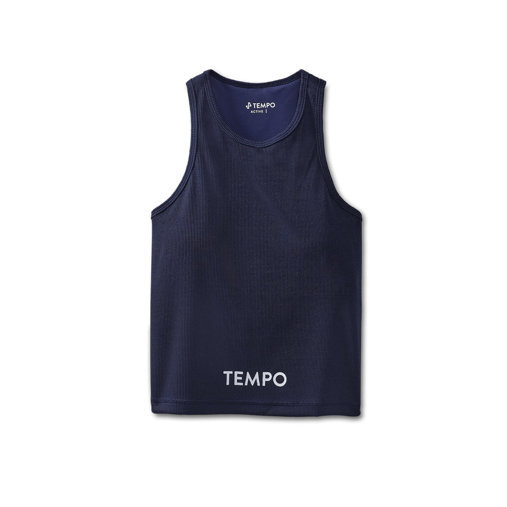 Navy Tank with TEMPO text on lower front